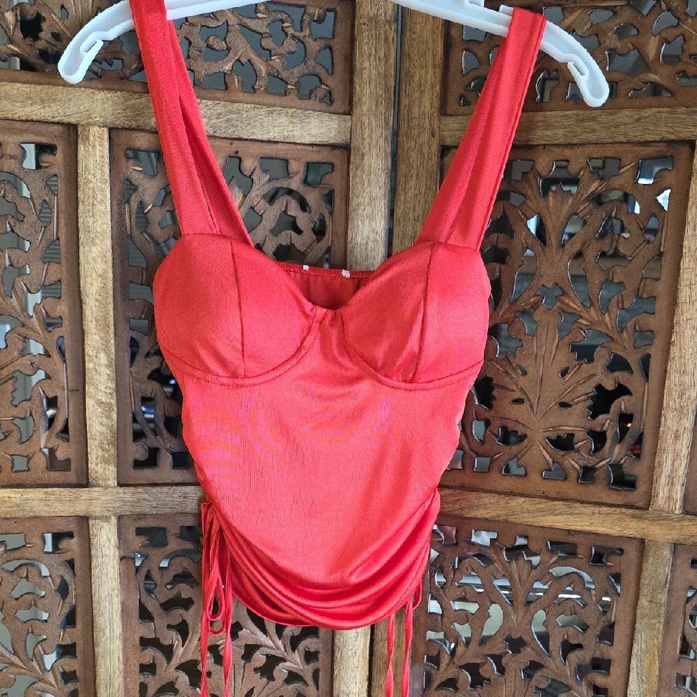 Orange Side Cinch Chemise